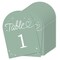 Big Dot of Happiness Wedding Hearts Sage Green Table Numbers Centerpieces, Double-Sided 5 x 7 inches Cards, Table Numbers - 1-20